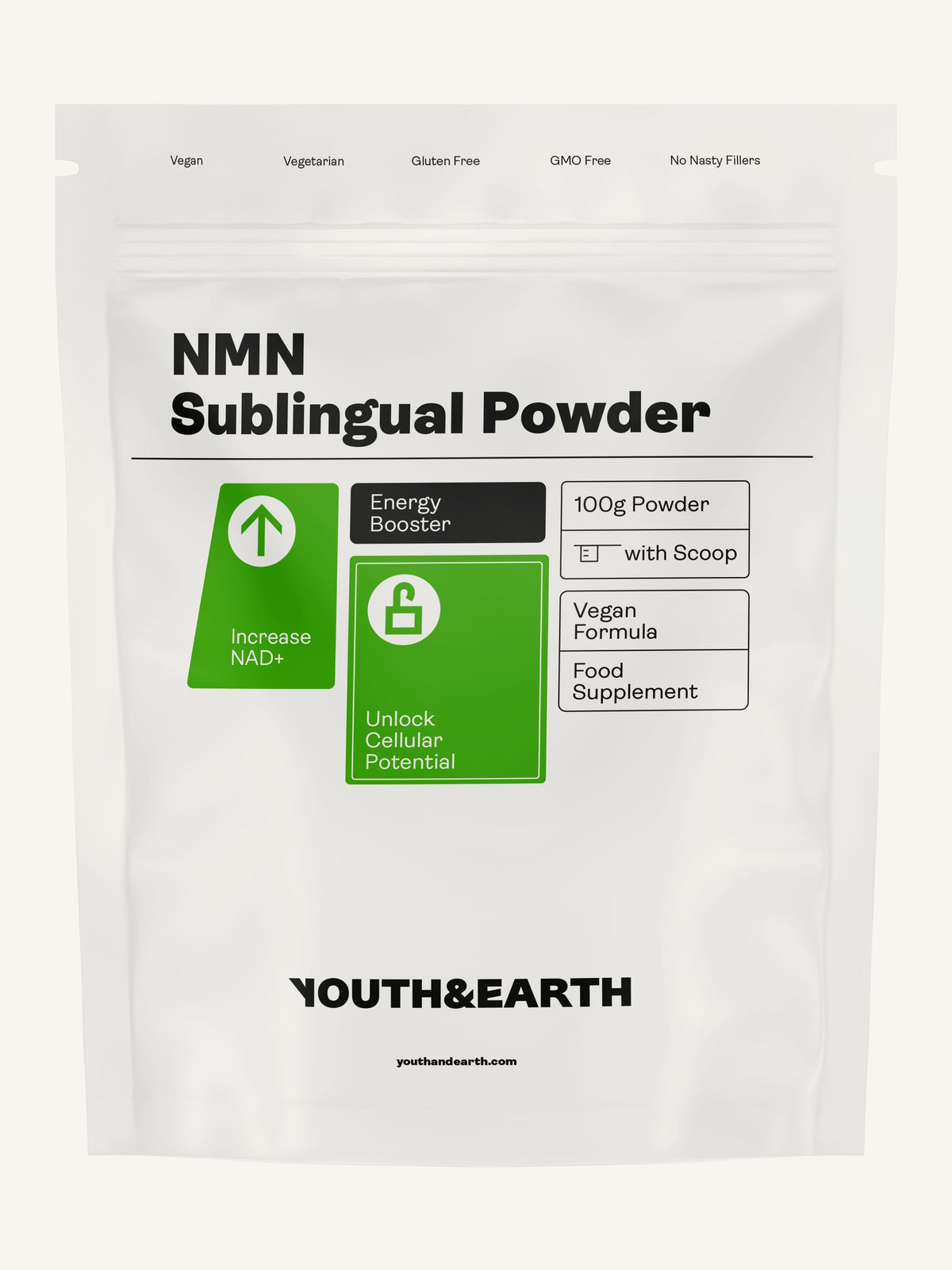 NMN Nicotinamide Mononucleotide Sublingual Powder - youthandearth -