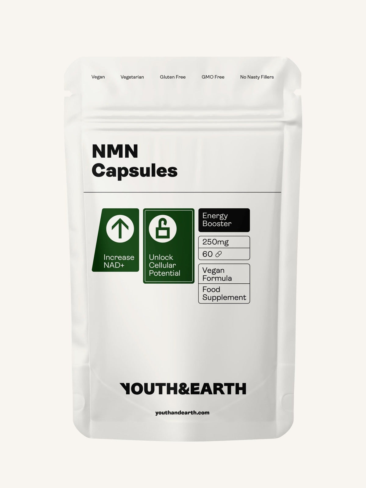 NMN Supplement - 60 Capsules - youthandearth -