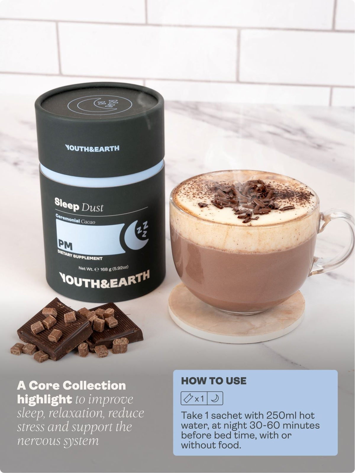 PM: Sleep Dust - Ceremonial Cacao - youthandearth -