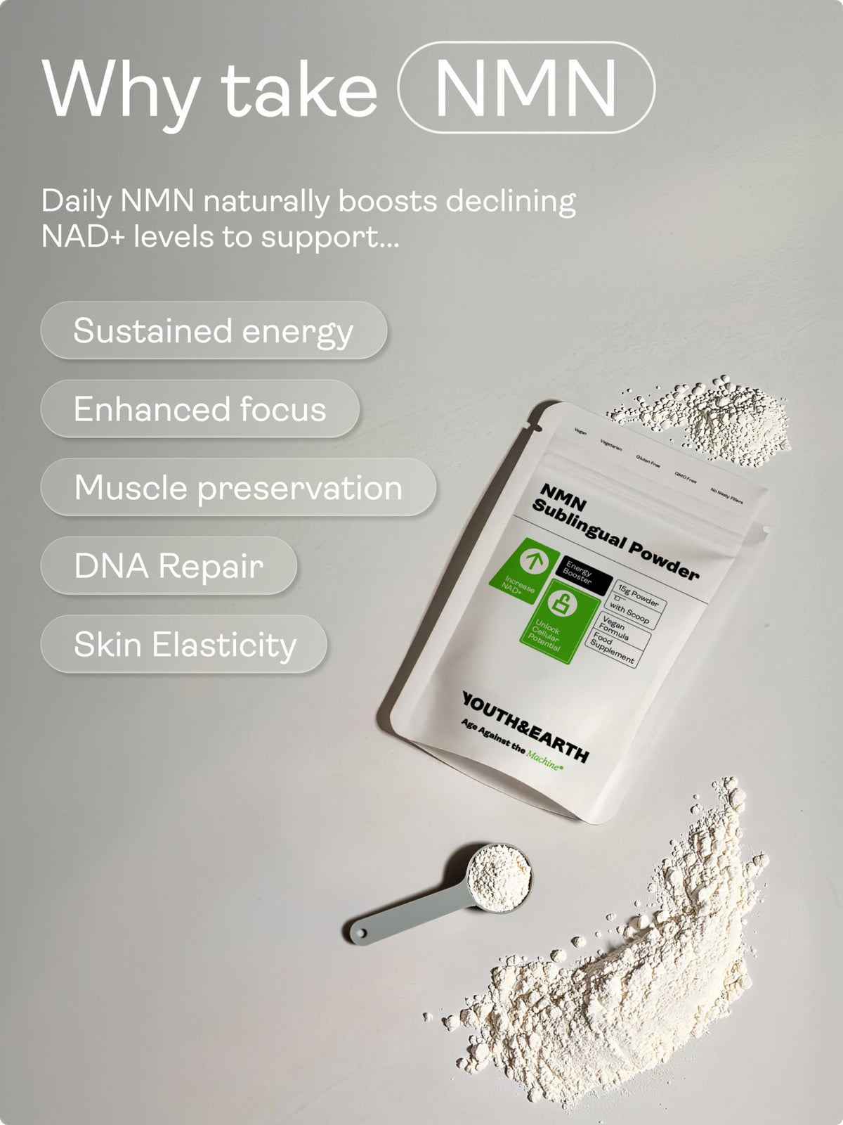 NMN Nicotinamide Mononucleotide Sublingual Powder