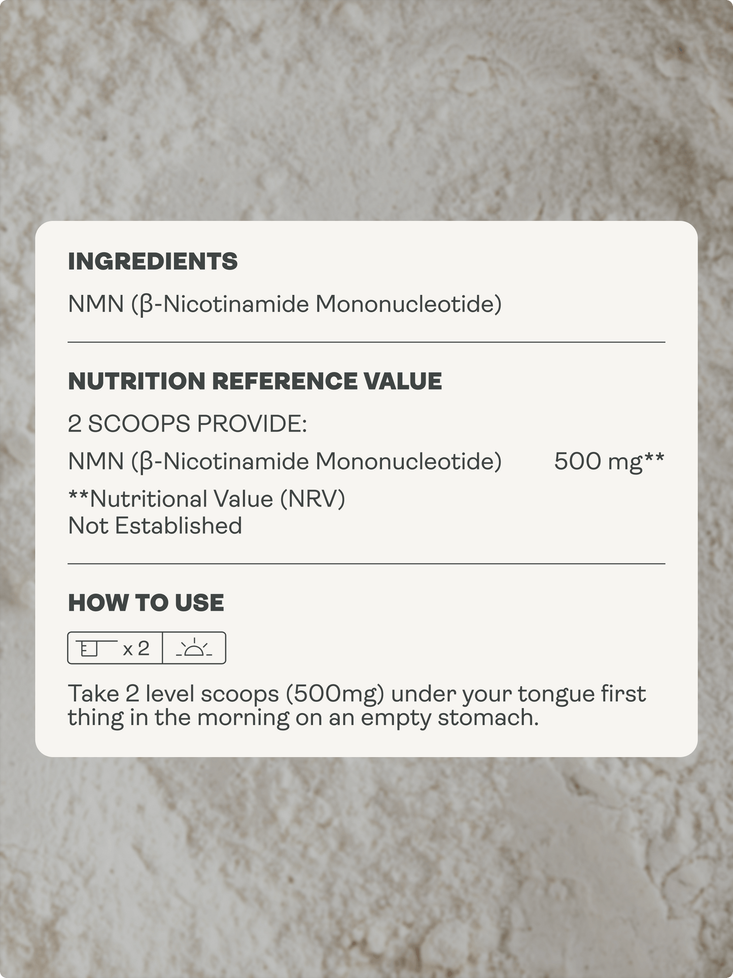 NMN Nicotinamide Mononucleotide Sublingual Powder