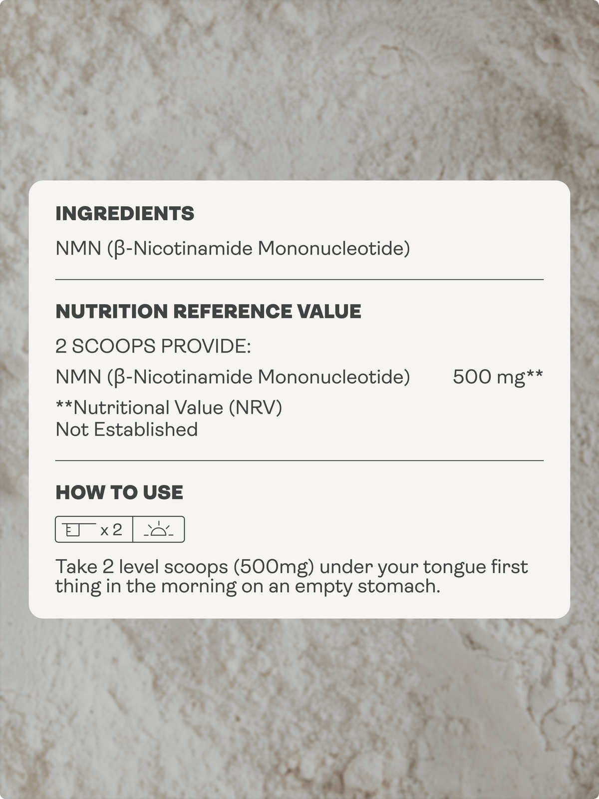 NMN Nicotinamide Mononucleotide Sublingual Powder