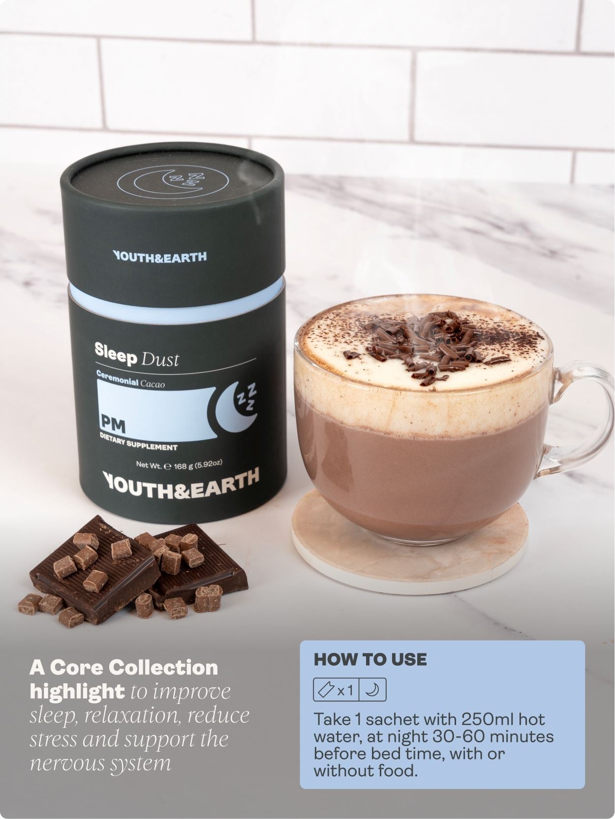 PM: Sleep Dust - Ceremonial Cacao - youthandearth - 